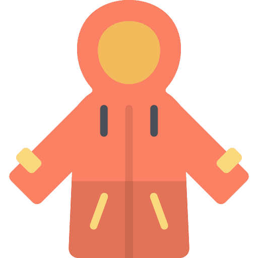 Raincoat rain bad weather rainy icon