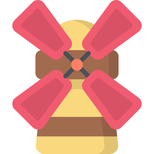 Wind mill tools ecology and environment ecological icon