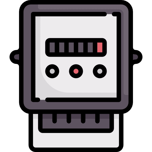 Electric meter electronics light meter icon