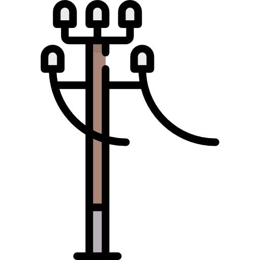 Electric pole pole electrical architecture and city icon