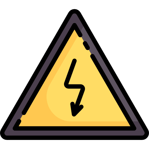 Electrical danger sign signs bolt construction and tools icon