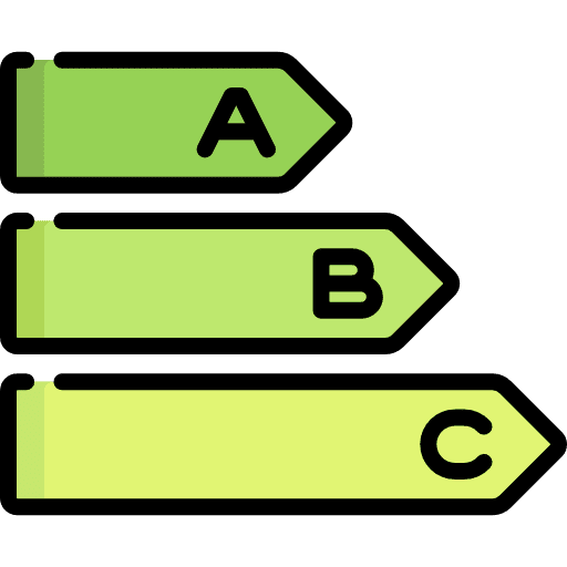 Energy class saving ecology and environment efficiency icon