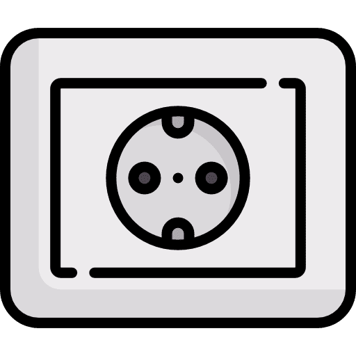 Power socket socket construction and tools technology icon