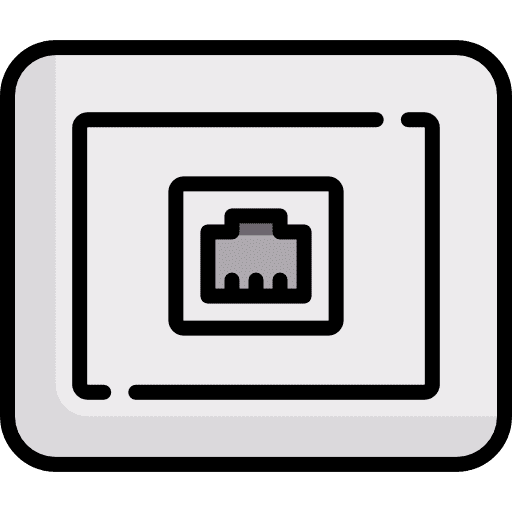 Telephone socket socket telephone construction and tools icon