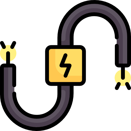 Wire construction and tools plugs electrical icon
