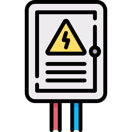 Electrical panel power electrical panel construction and tools icon