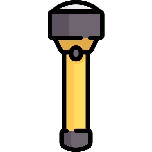 Flashlight tools and utensils miscellaneous illumination icon