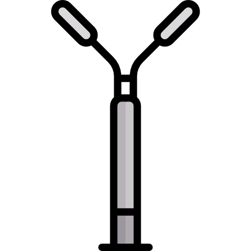 Lamp post street buildings architecture and city icon