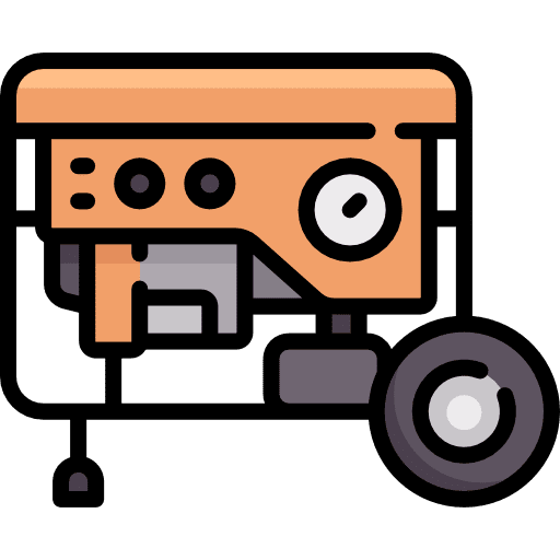 Electric generator electrical electronics construction and tools icon