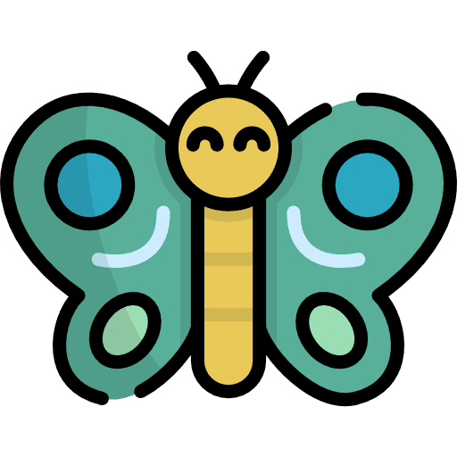 Butterfly wings animal nature icon