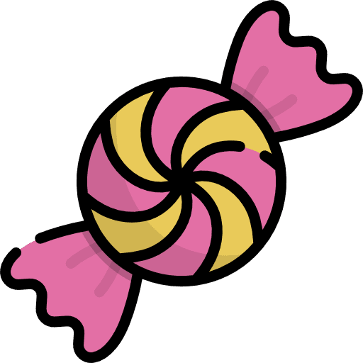 Candy sweet food and restaurant sugar icon