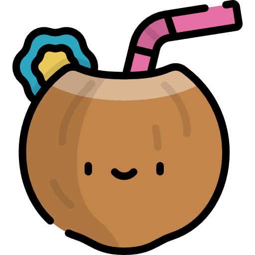 Coconut coconuts relax juices icon