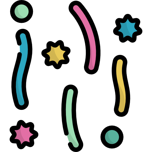 Confetti party new year birthday and party icon