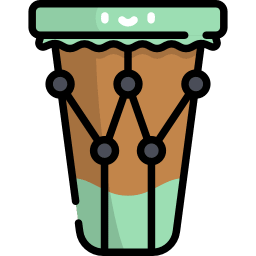 Drum music and multimedia drumsticks drum icon