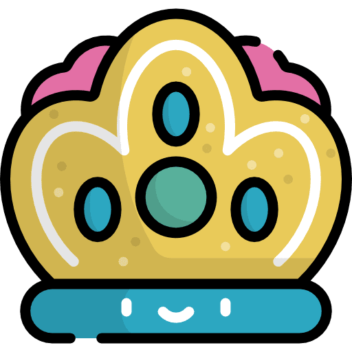 Crown royalty party birthday and party icon