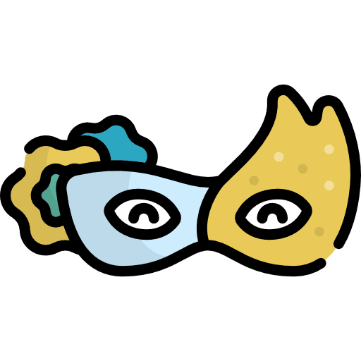 Eye mask birthday carnival celebration icon