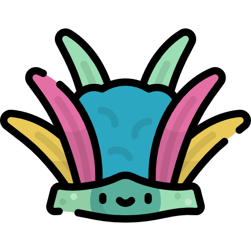 Feathers costume carnival party icon