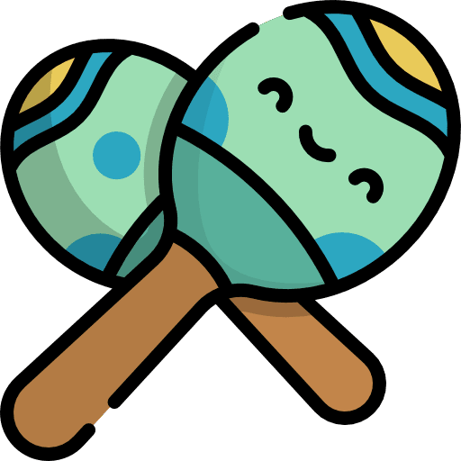 Maracas musical instrument music and multimedia shaker icon