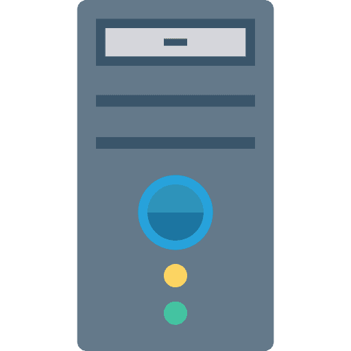 Pc tower computer electronic icon