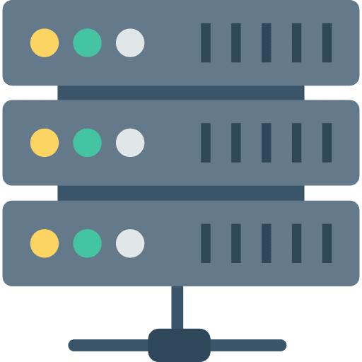 Server files multimedia storage icon