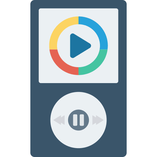 Ipod technology music and multimedia device icon