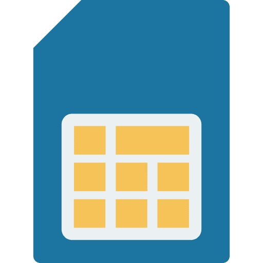 Sim card chip tool icon