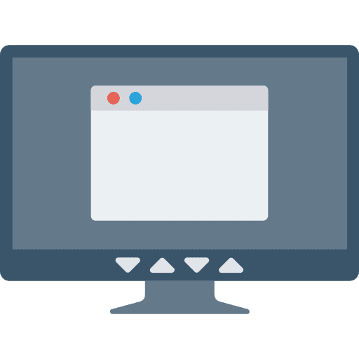 Monitor screen technology television icon