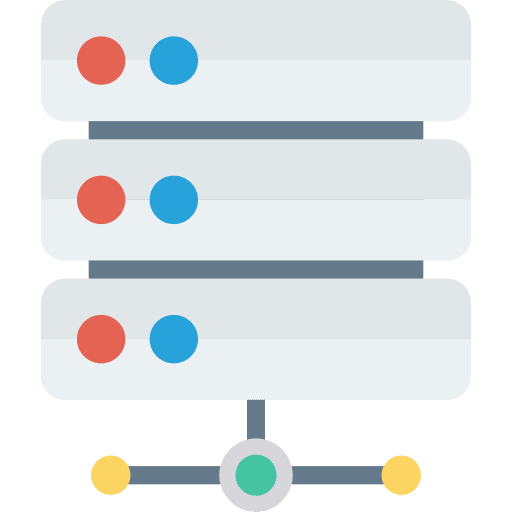 Server network files multimedia icon
