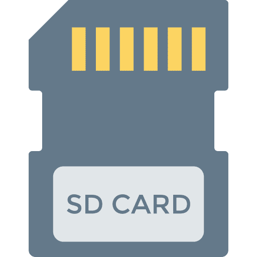 Sd card electronics memory technology icon