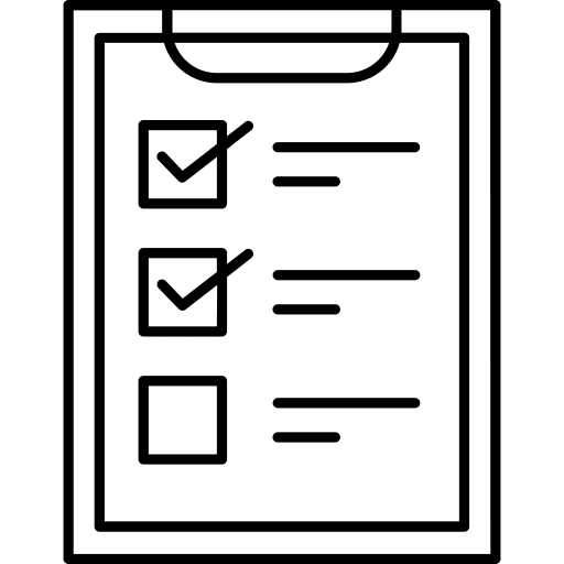 Checklist paper shopping list work order icon