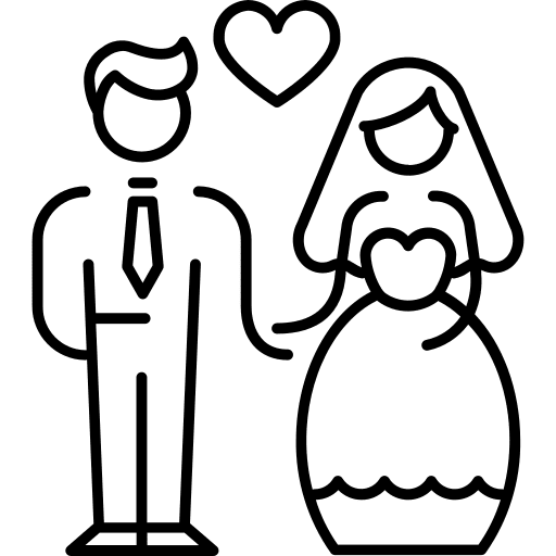 Couple groom dancing love and romance icon