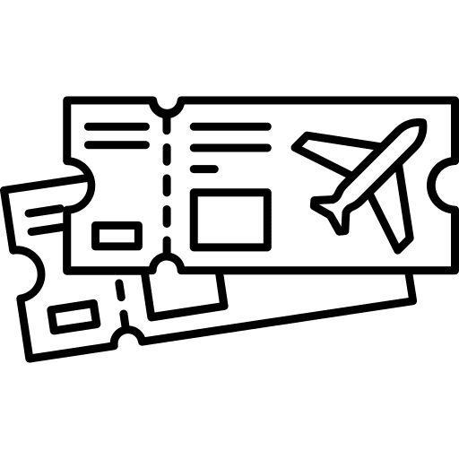 Plane tickets holidays transportation passage icon