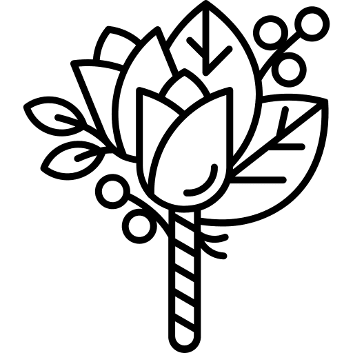 Boutonniere love and romance accesory flower icon