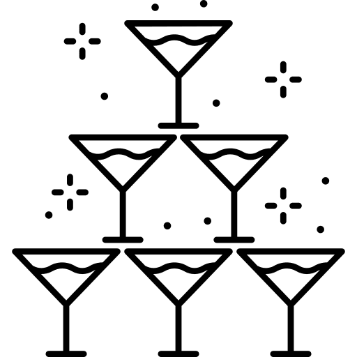 Cocktails drink set glass drink icon