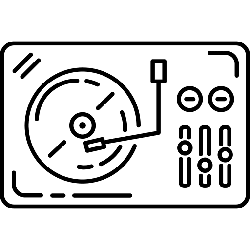 Dj music vinyl disc jockey icon