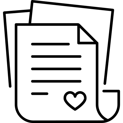 Letter heart love letter romanticism icon