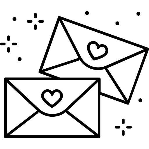 Love letter love letter love communications icon