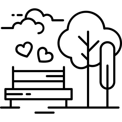 Park nature love landscape icon