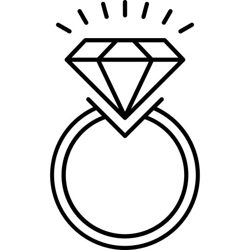 Wedding ring valentines day rings couple icon