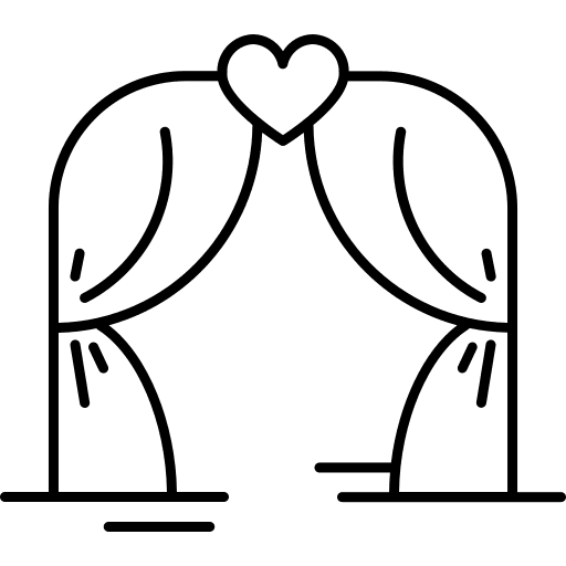 Arch romantic wedding arch celebration icon