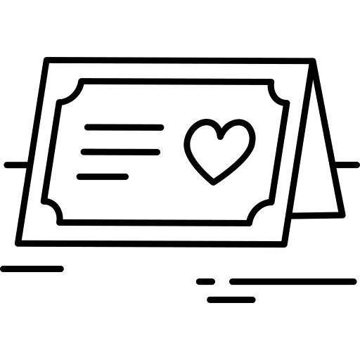 Card love and romance heart card icon