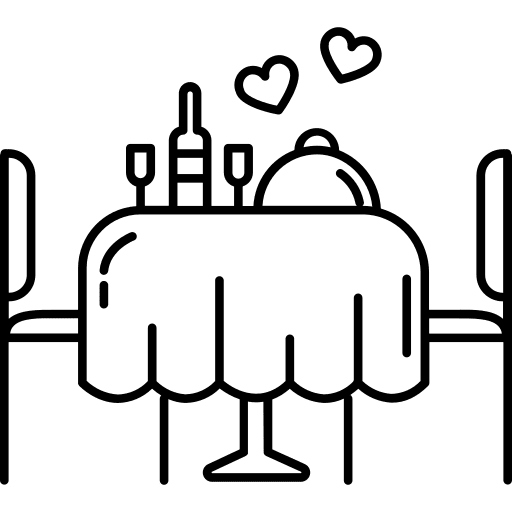 Dinner furniture and household dinner romantic icon