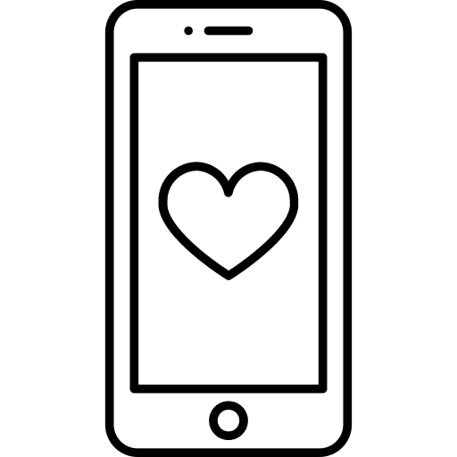 Phone smartphone technology love and romance icon
