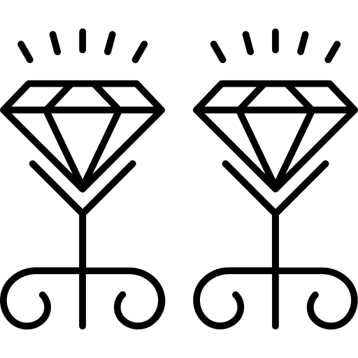 Earrings accessories fashion diamond icon