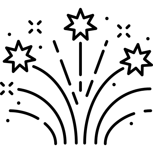 Fireworks celebration birthday and party party icon