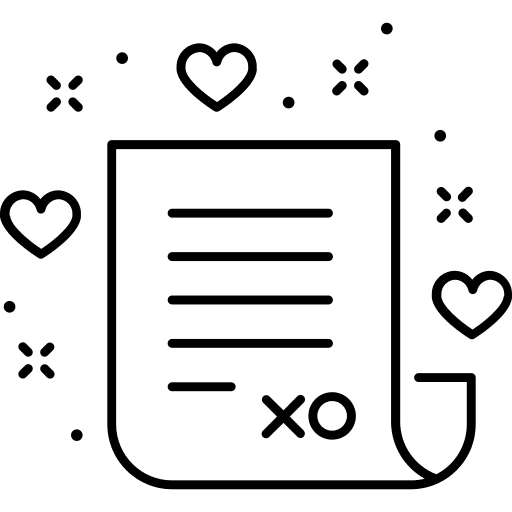 Love letter valentines day letter love letter icon