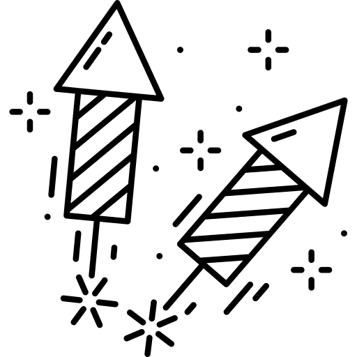 Petard firecracker birthday and party rocket icon