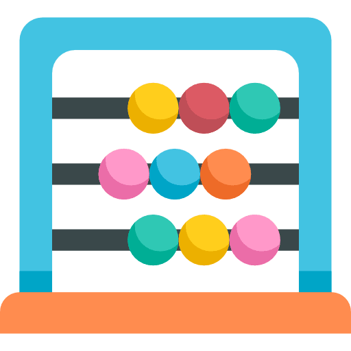 Abacus tools and utensils mathematics calculator icon