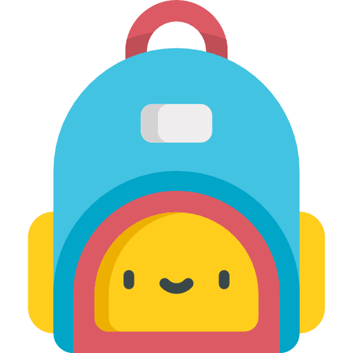 Backpack bags travel luggage icon