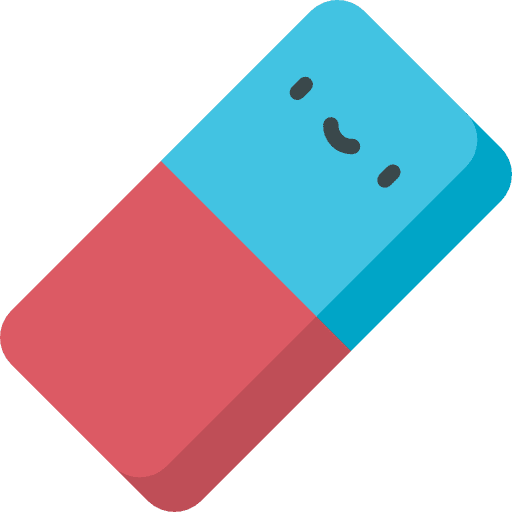 Eraser tools and utensils eraser remove icon